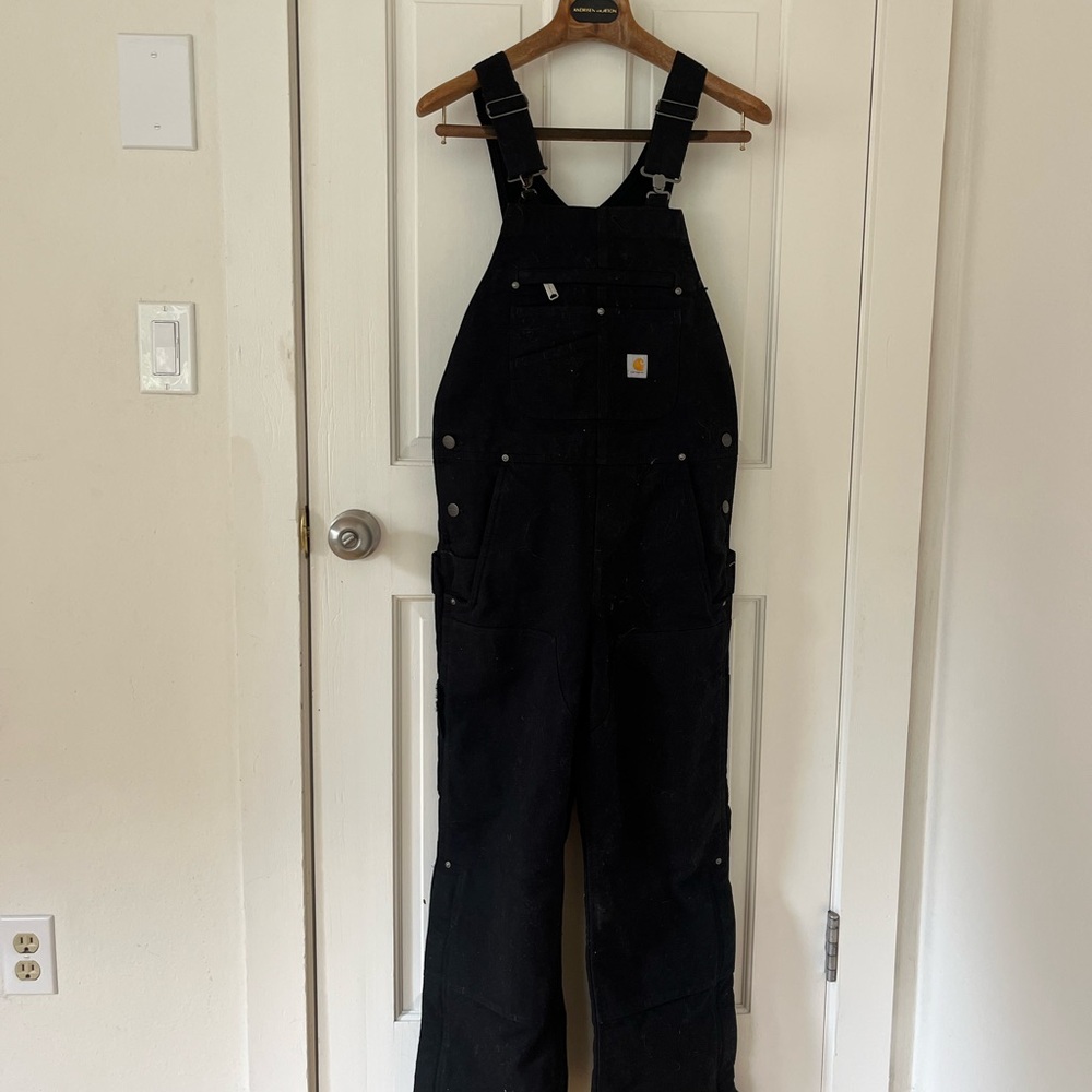 Carhartt insulated Black overalls